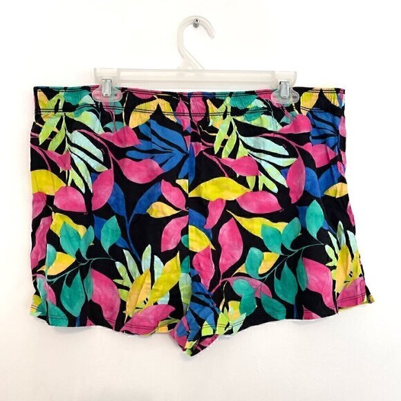 NEW NWT VICTORIAS SECRET VS PINK Sleep Boxy Tropical Leaves Floral Multi Pajamas - Picture 10 of 12